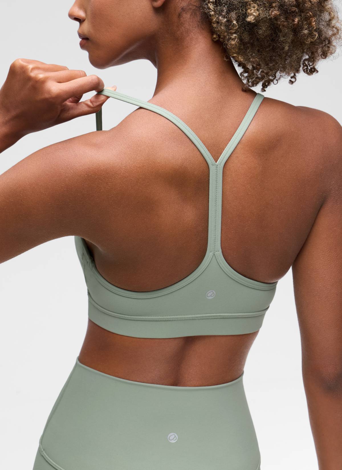 CRZ YOGA Butterluxe Sujetador Deportivo con Espalda en Y para Mujer Tribunal de Green Palm