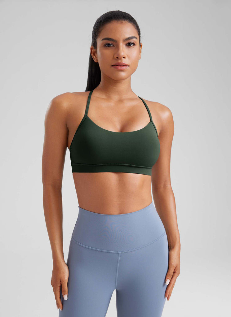 CRZ YOGA Butterluxe Sujetador Deportivo con Espalda en Y para Mujer Leyenda Verde