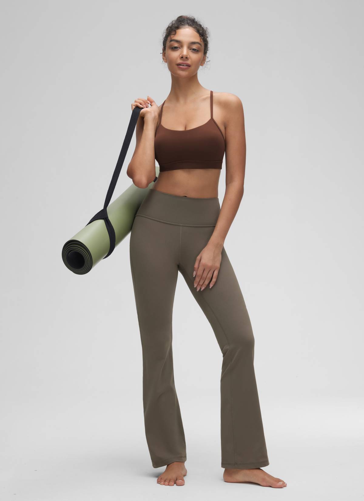 CRZ YOGA Butterluxe Sujetador Deportivo con Espalda en Y para Mujer Marrón Lava