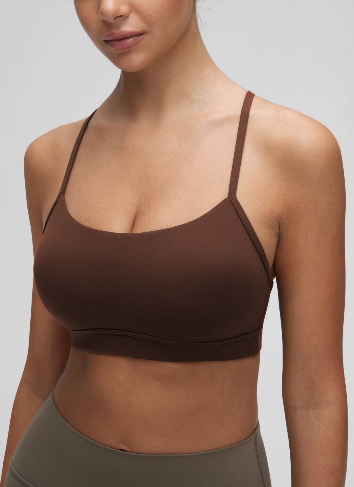 CRZ YOGA Butterluxe Sujetador Deportivo con Espalda en Y para Mujer Marrón Lava