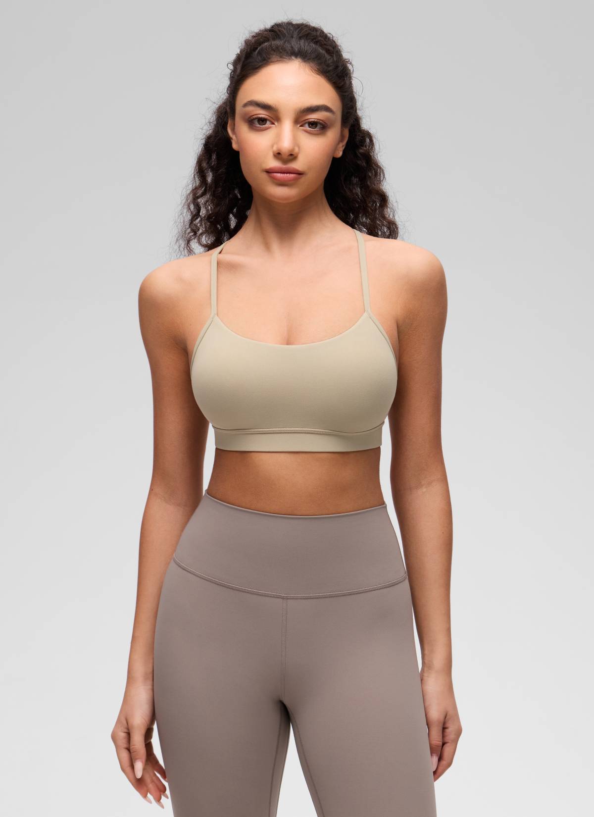 CRZ YOGA Butterluxe Sujetador Deportivo con Espalda en Y para Mujer Roble