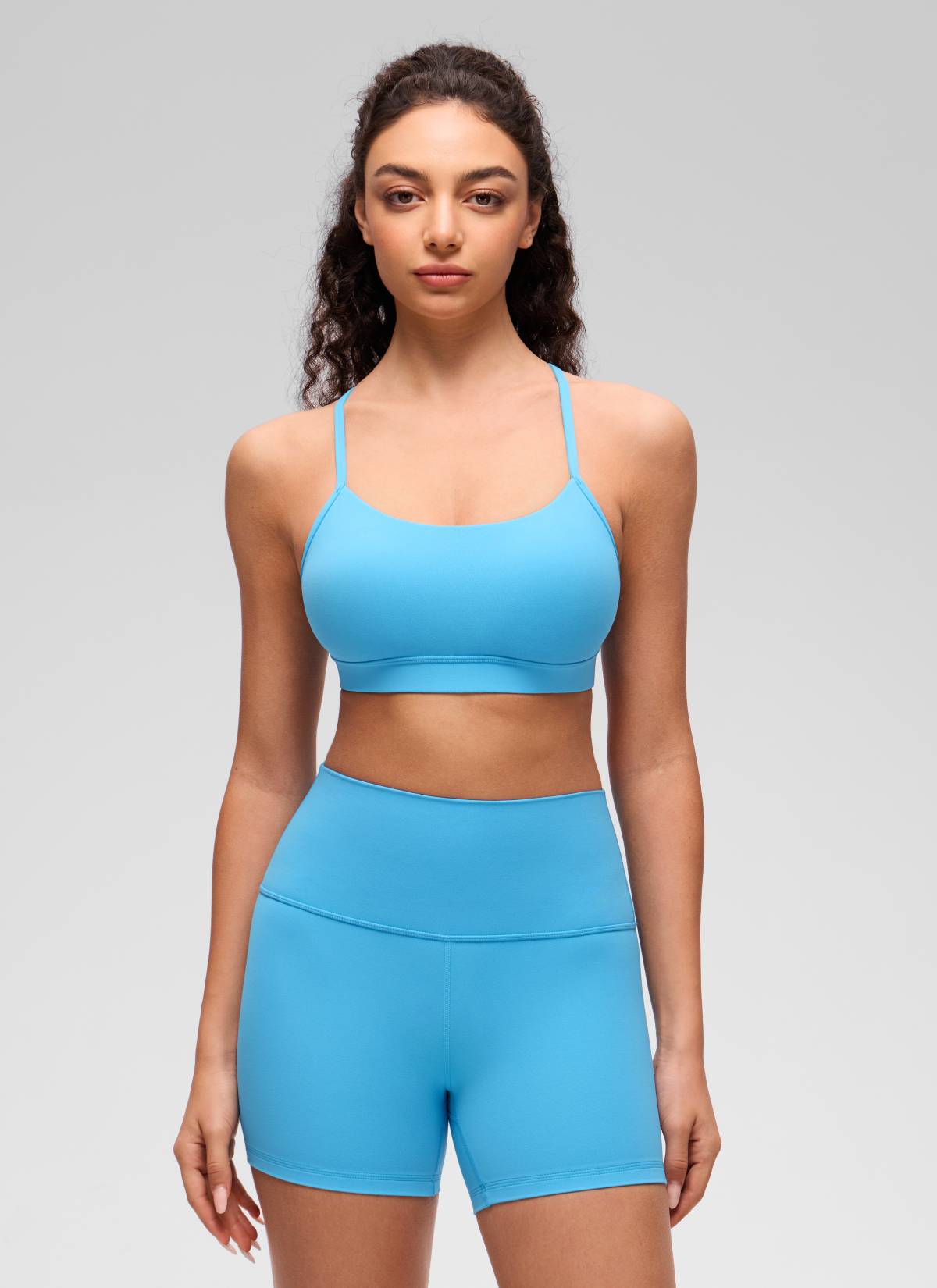 CRZ YOGA Butterluxe Sujetador Deportivo con Espalda en Y para Mujer Kayak Azul