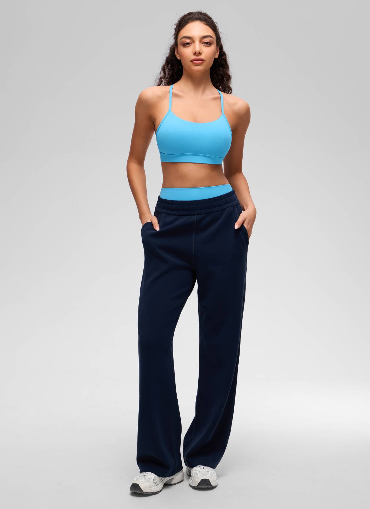 CRZ YOGA Butterluxe Sujetador Deportivo con Espalda en Y para Mujer Kayak Azul