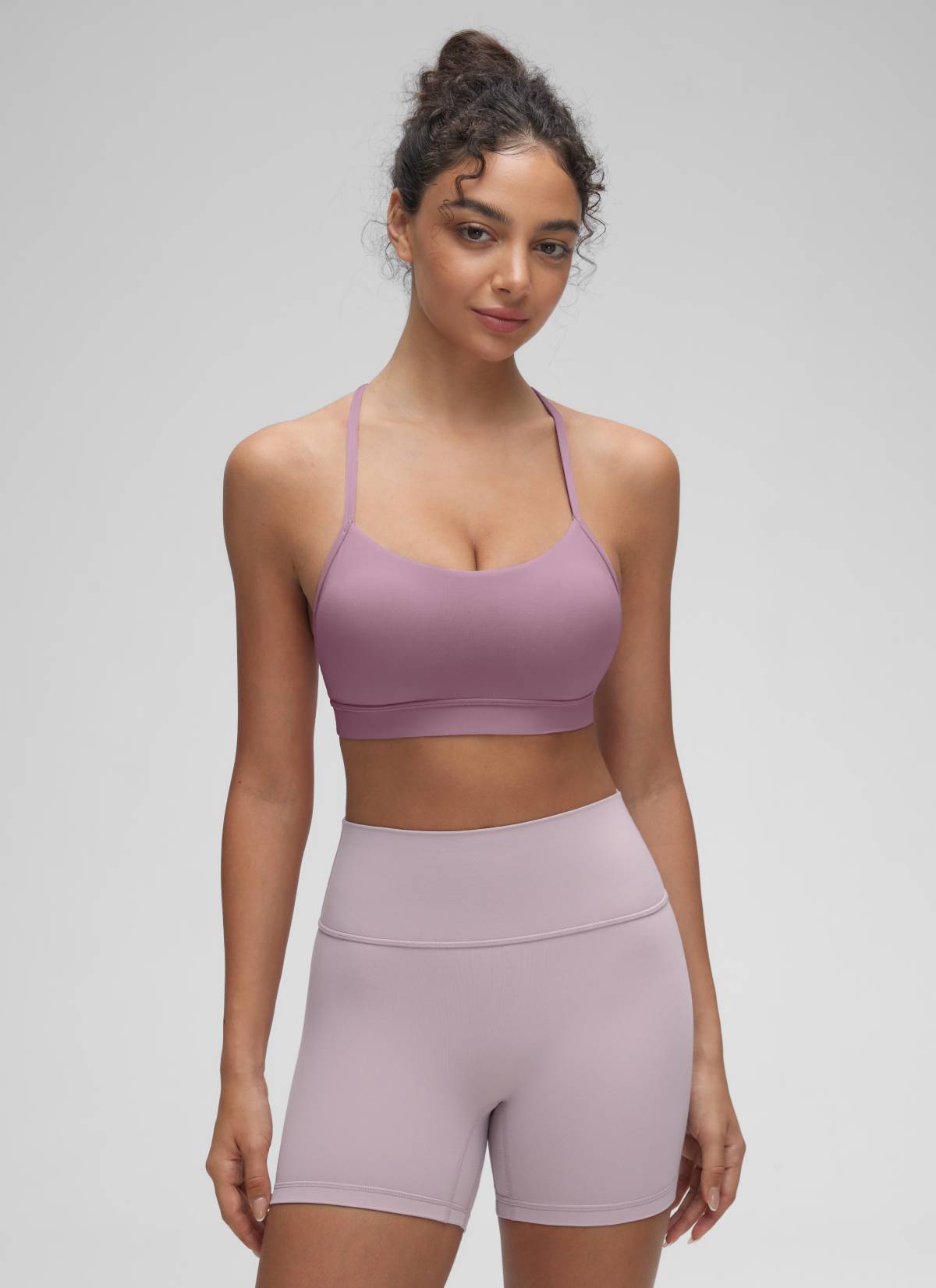 CRZ YOGA Butterluxe Sujetador Deportivo con Espalda en Y para Mujer Lavanda claro