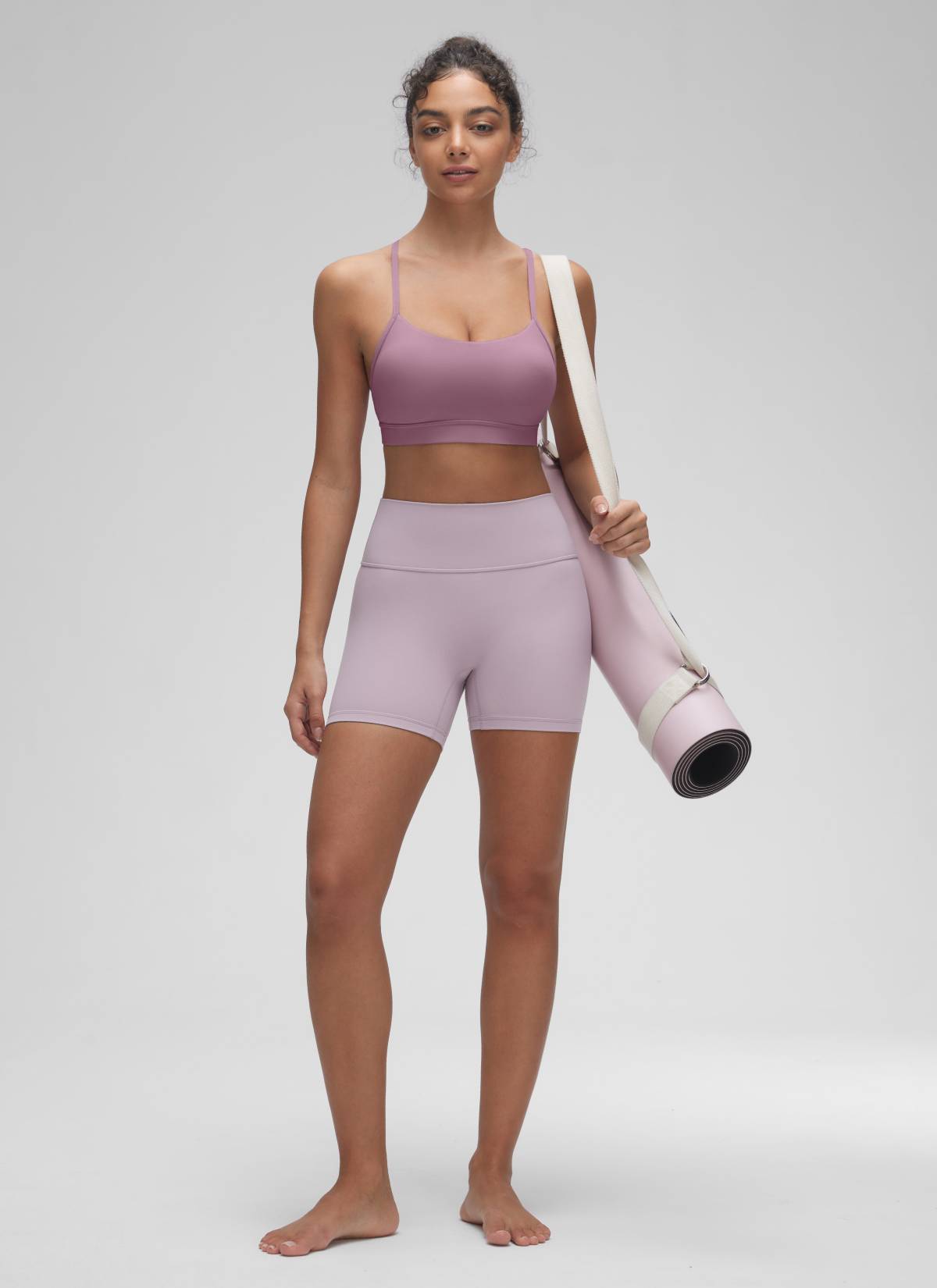 CRZ YOGA Butterluxe Sujetador Deportivo con Espalda en Y para Mujer Lavanda claro
