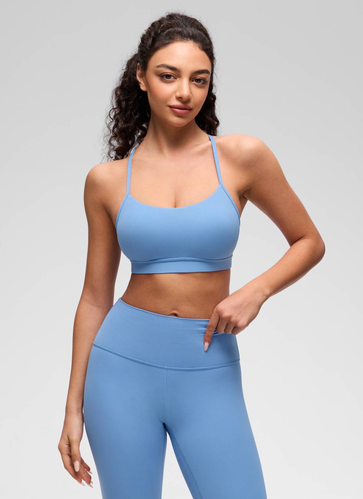 CRZ YOGA Butterluxe Sujetador Deportivo con Espalda en Y para Mujer Fiesta Azul