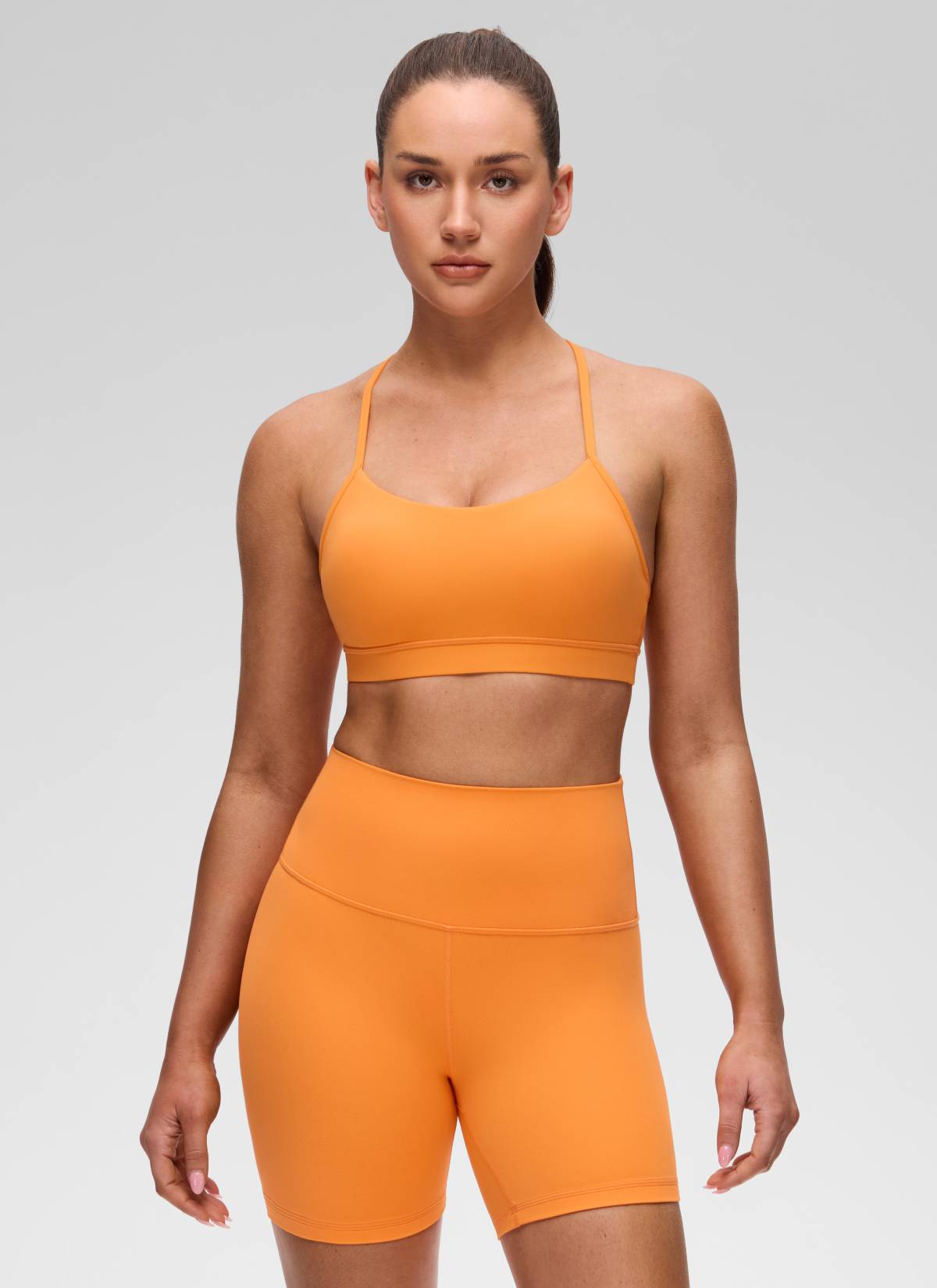 CRZ YOGA Butterluxe Sujetador Deportivo con Espalda en Y para Mujer Naranja Tigre