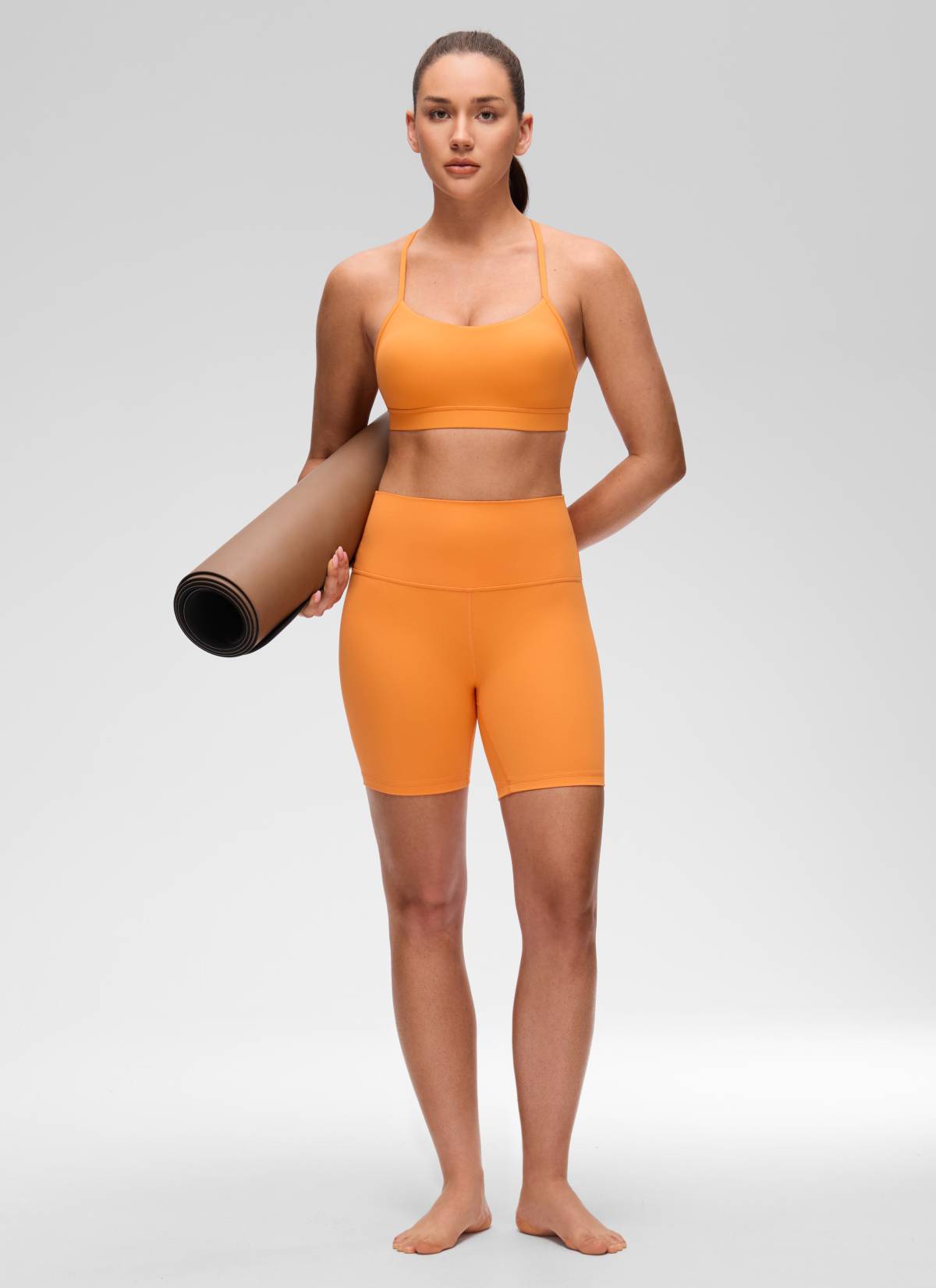 CRZ YOGA Butterluxe Sujetador Deportivo con Espalda en Y para Mujer Naranja Tigre