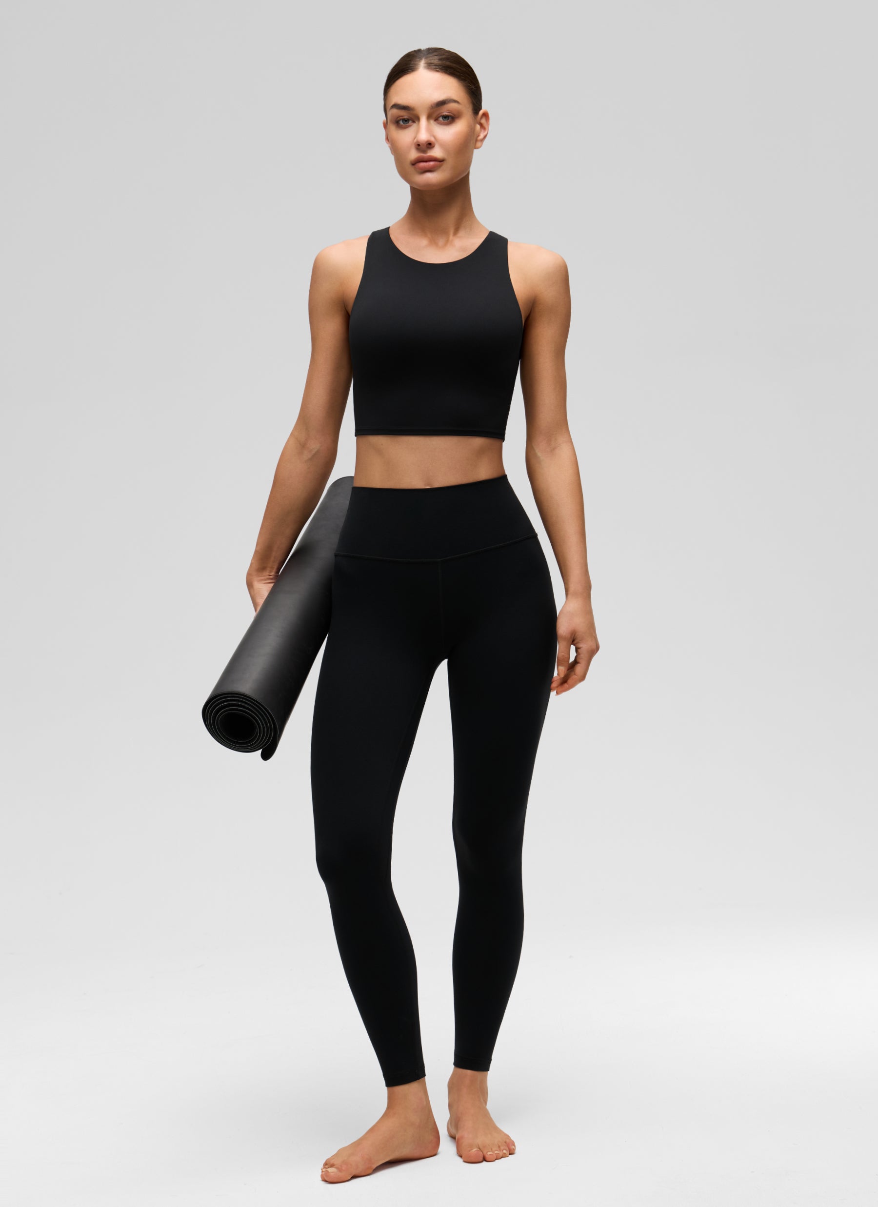 CRZ YOGA Butterluxe Camiseta sin Mangas con Espalda Cruzada para Mujer Negro