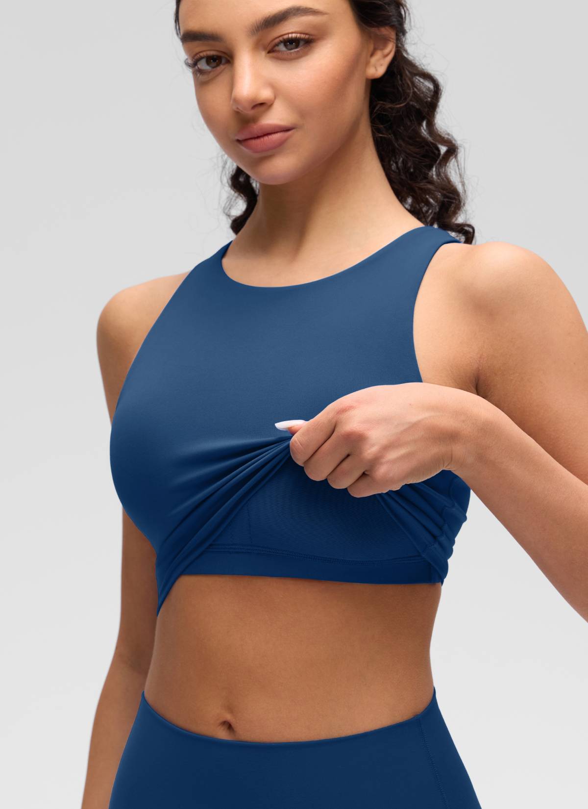 CRZ YOGA Butterluxe Camiseta sin Mangas con Espalda Cruzada para Mujer MARFIL FRANCÉS
