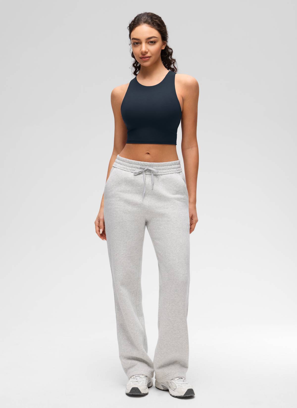 CRZ YOGA Butterluxe Camiseta sin Mangas con Espalda Cruzada para Mujer True Navy @model_info:Anano