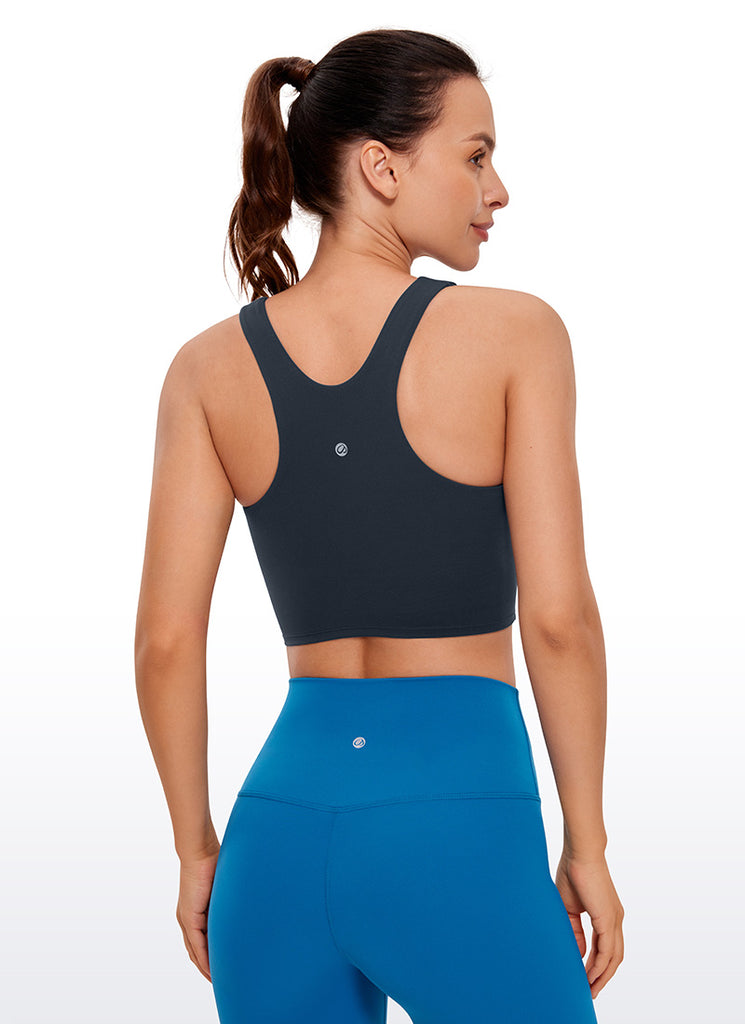 CRZ YOGA Butterluxe Camiseta sin Mangas con Espalda Cruzada para Mujer True Navy