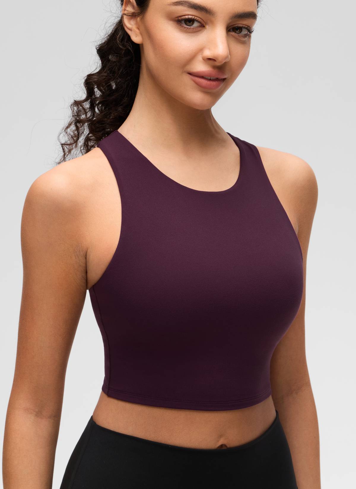 CRZ YOGA Butterluxe Camiseta sin Mangas con Espalda Cruzada para Mujer Deep Purple