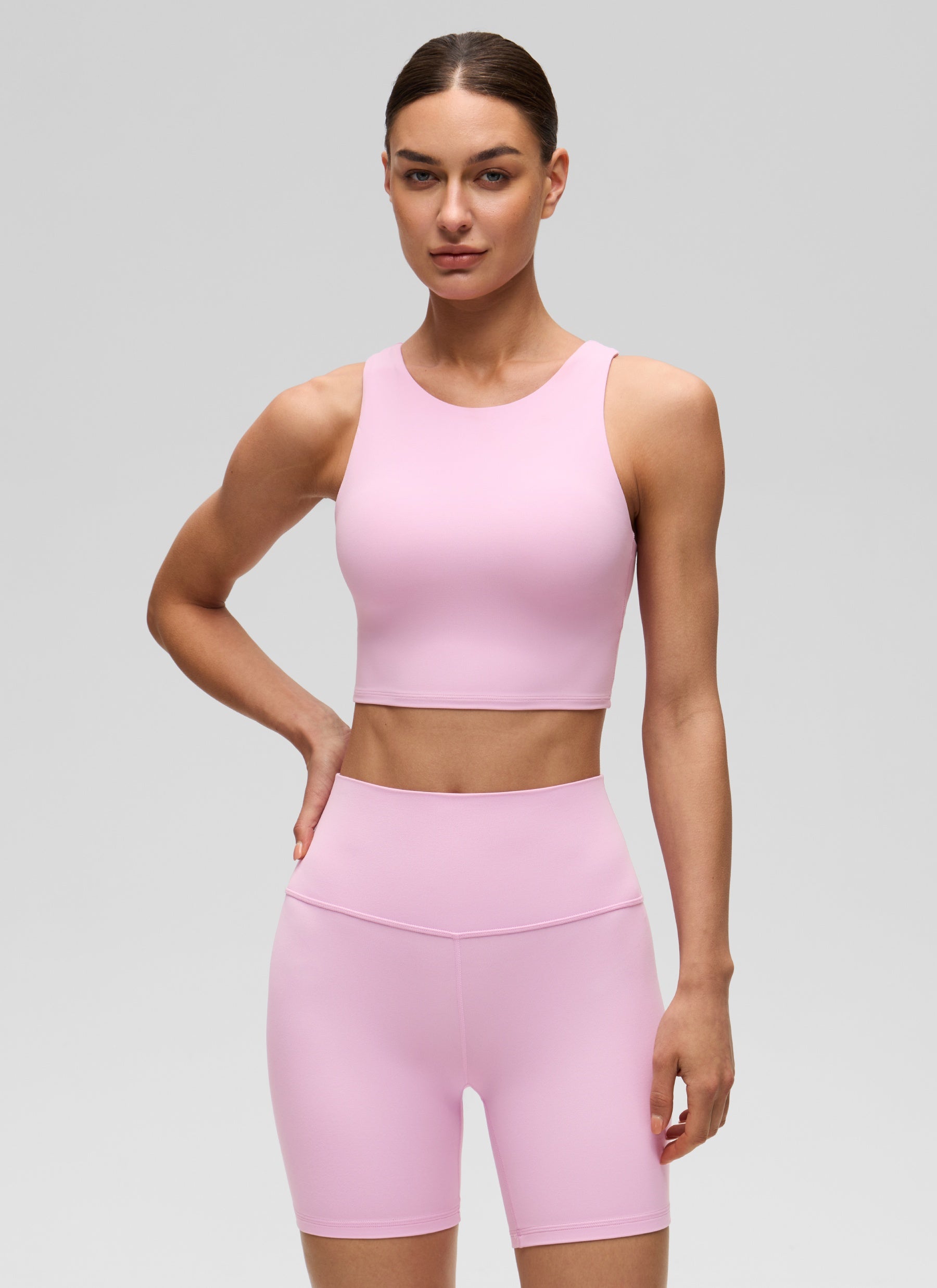 CRZ YOGA Butterluxe Camiseta sin Mangas con Espalda Cruzada para Mujer Vita Rosa