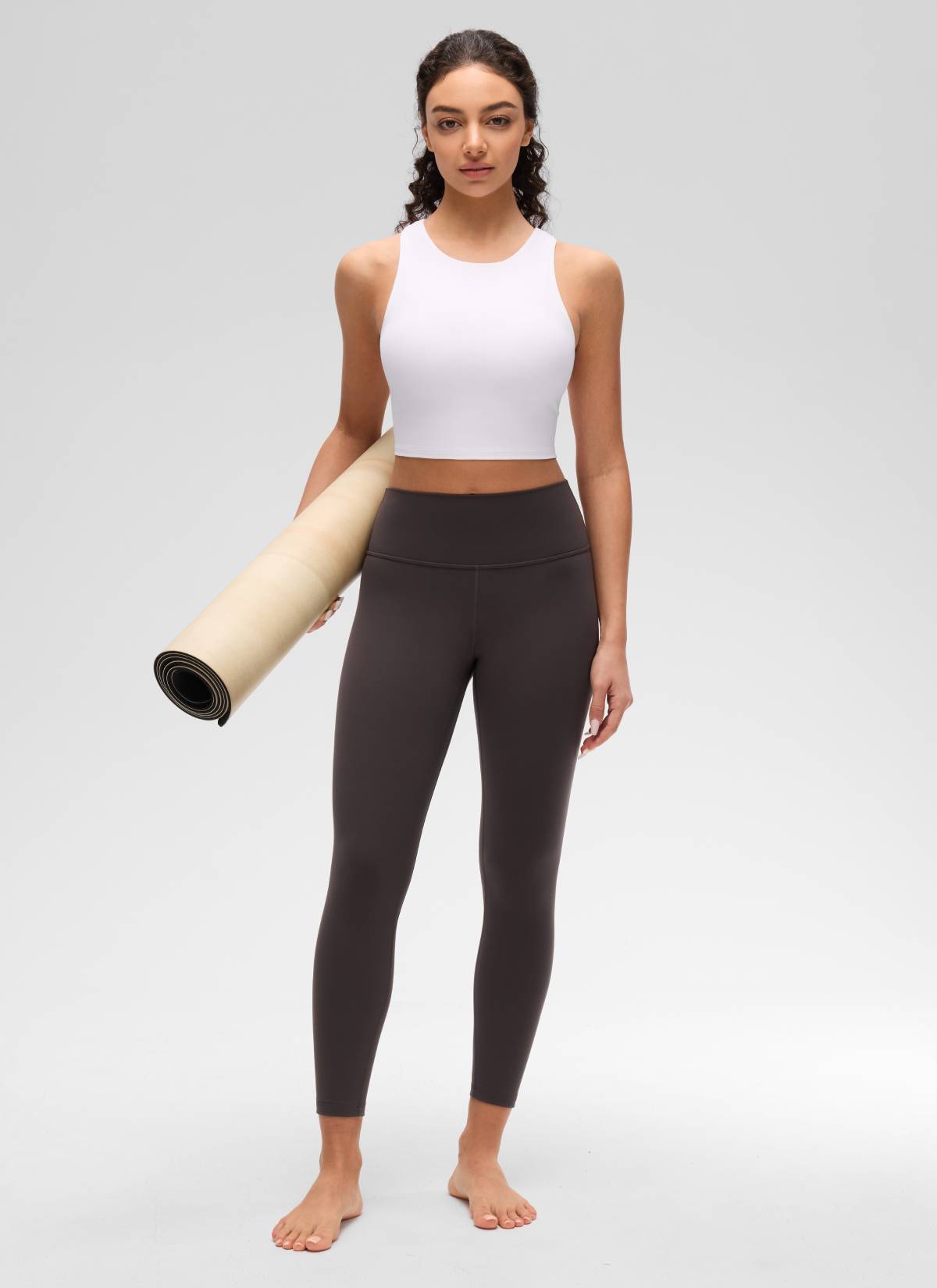 CRZ YOGA Butterluxe Camiseta sin Mangas con Espalda Cruzada para Mujer blanco