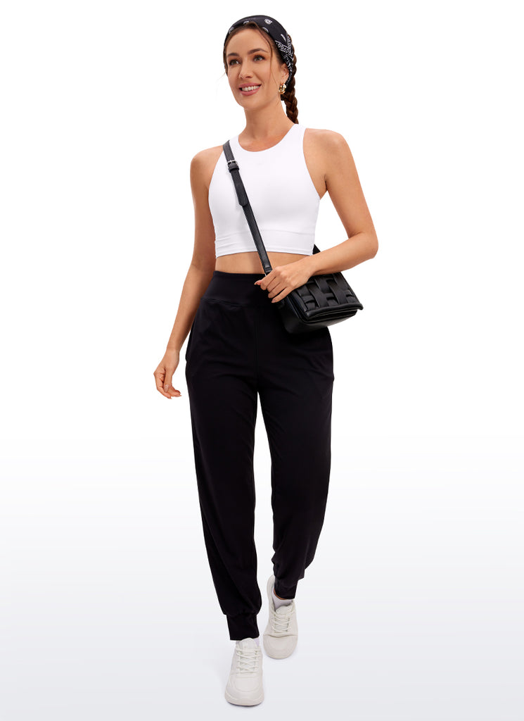 CRZ YOGA Butterluxe Camiseta sin Mangas con Espalda Cruzada para Mujer blanco