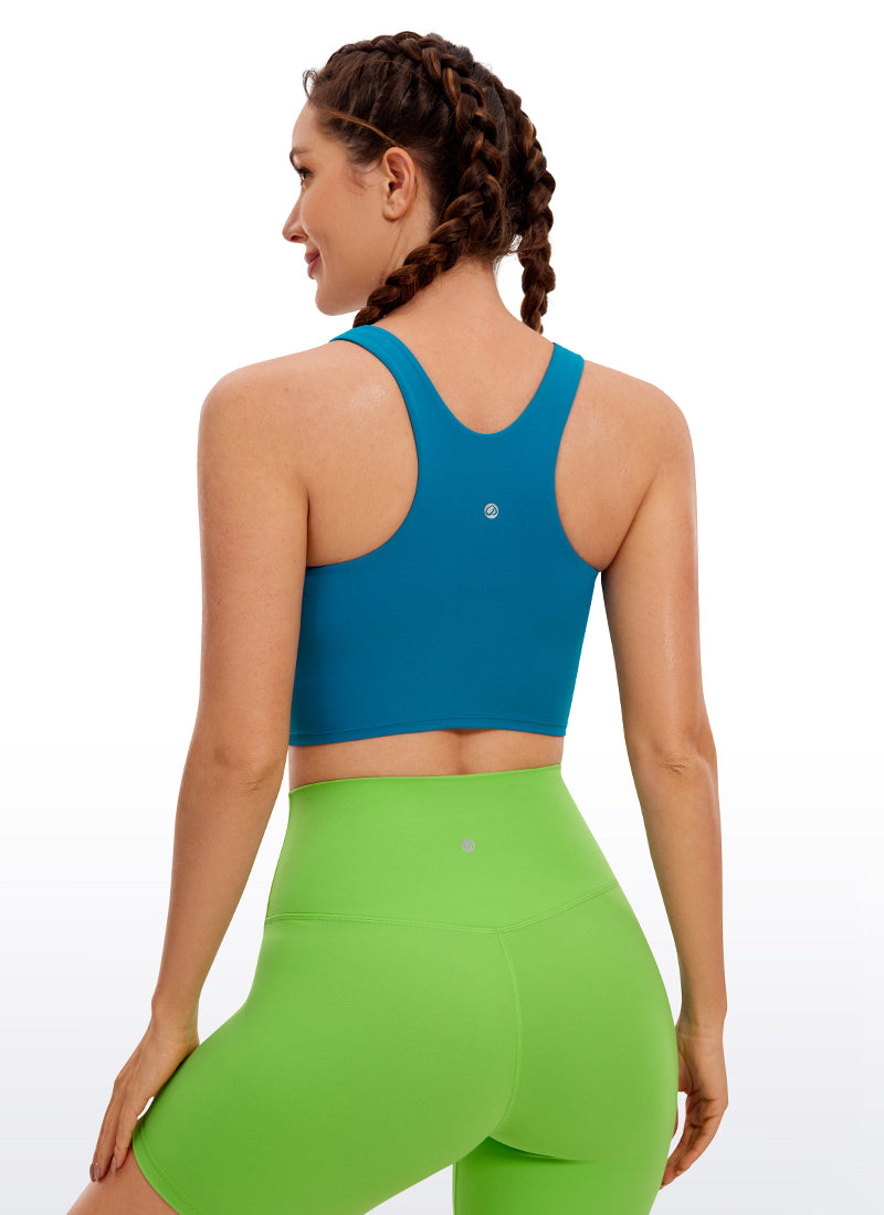 CRZ YOGA Butterluxe Camiseta sin Mangas con Espalda Cruzada para Mujer Azul supersónico