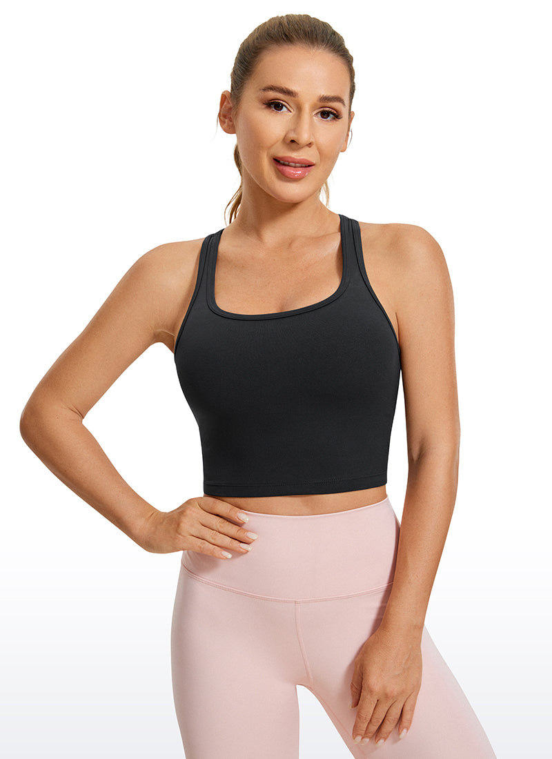 CRZ YOGA Butterluxe Sujetador con Escote Redondo y Espalda en Y para Mujer Negro