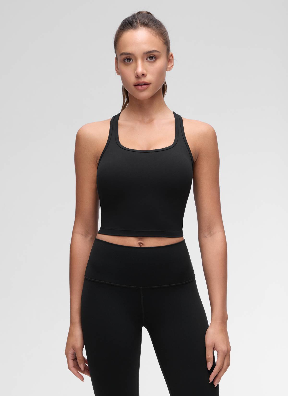 CRZ YOGA Sujetador con Escote Redondo y Espalda en Y para Mujer Negro