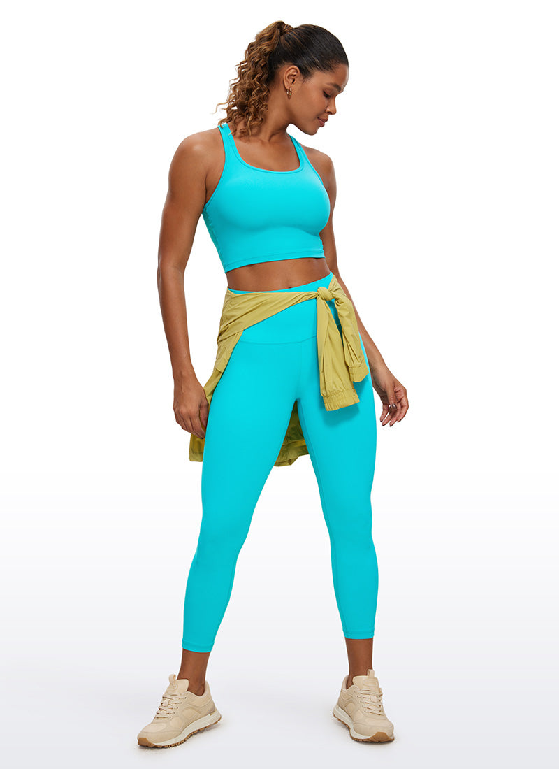 CRZ YOGA Sujetador con Escote Redondo y Espalda en Y para Mujer Azul espectral