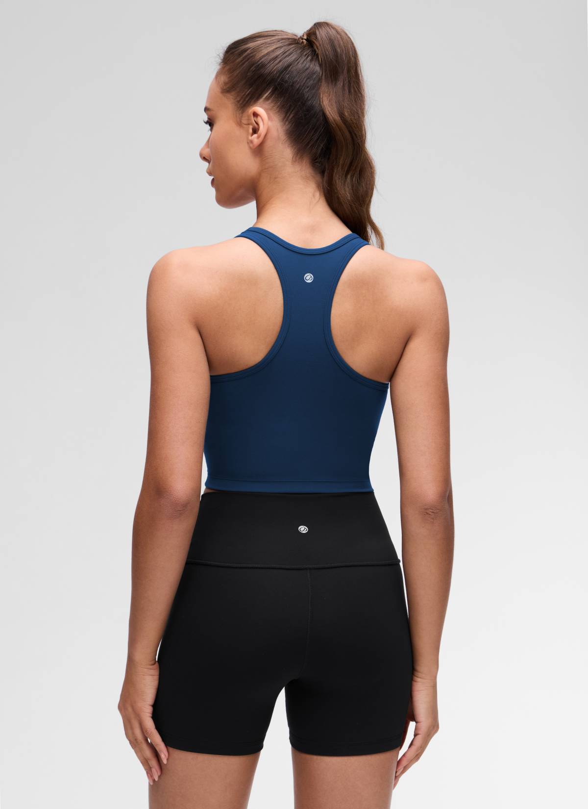 CRZ YOGA Sujetador con Escote Redondo y Espalda en Y para Mujer MARFIL FRANCÉS