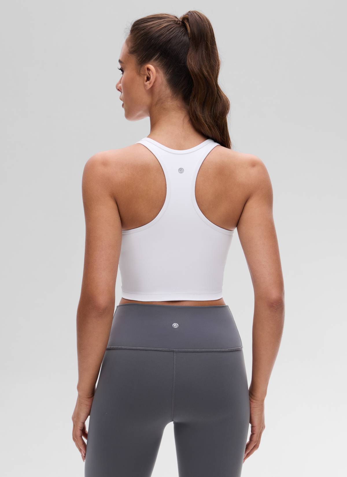 CRZ YOGA Sujetador con Escote Redondo y Espalda en Y para Mujer blanco