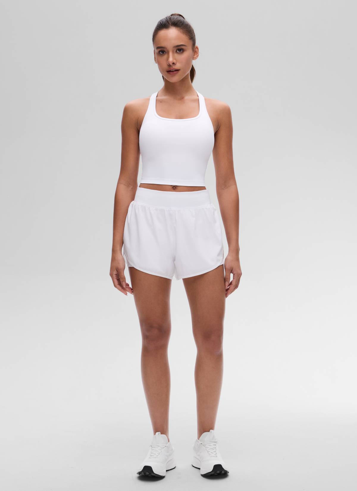 CRZ YOGA Sujetador con Escote Redondo y Espalda en Y para Mujer blanco