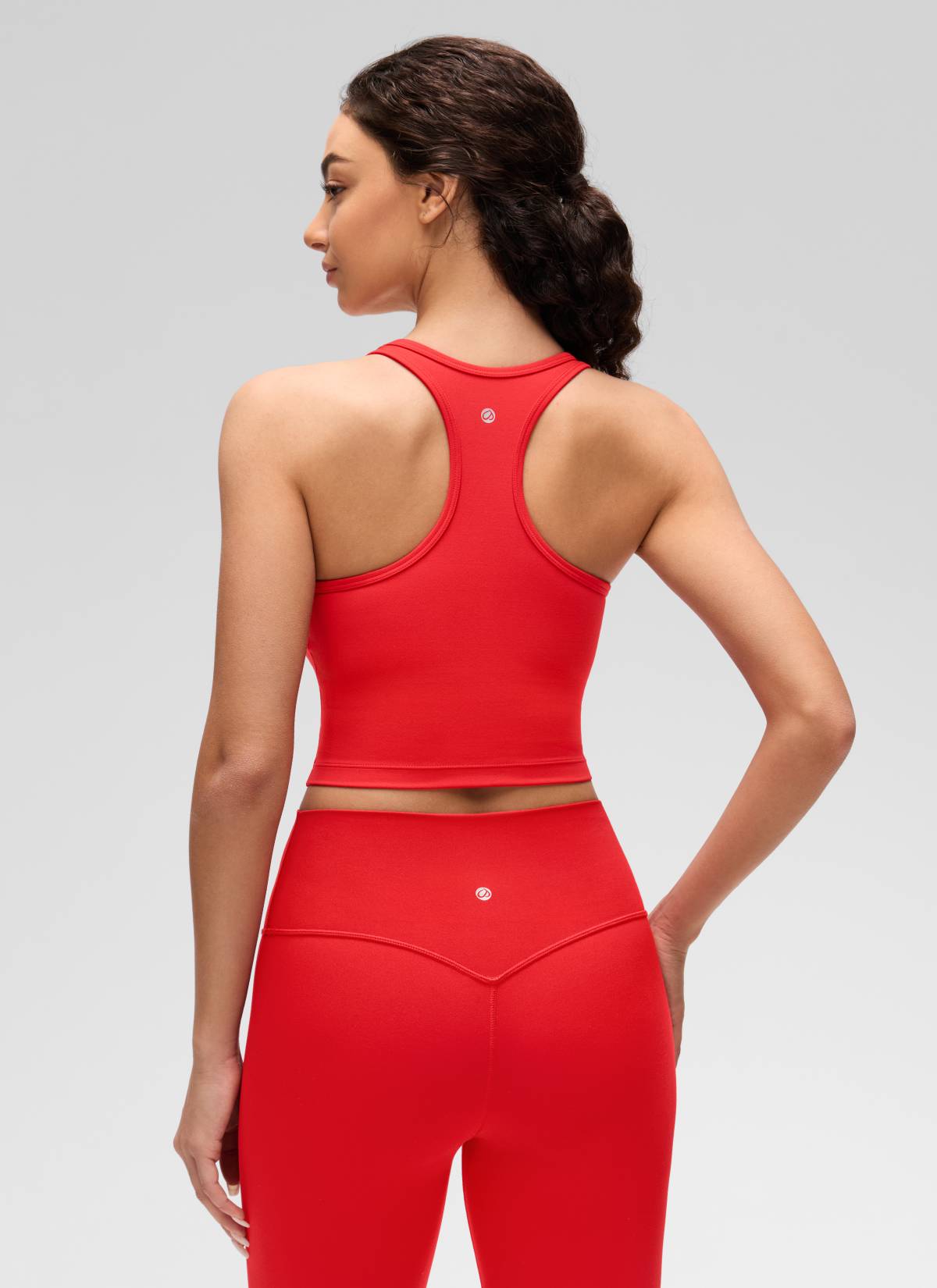 CRZ YOGA Sujetador con Escote Redondo y Espalda en Y para Mujer Rojo Profundo
