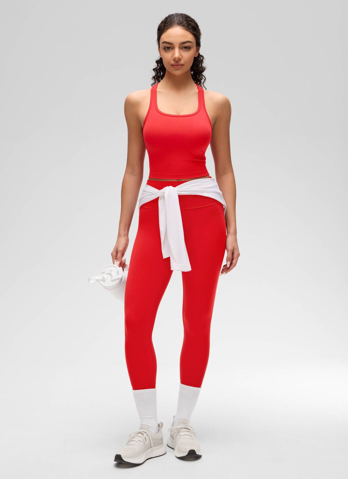 CRZ YOGA Sujetador con Escote Redondo y Espalda en Y para Mujer Rojo Profundo
