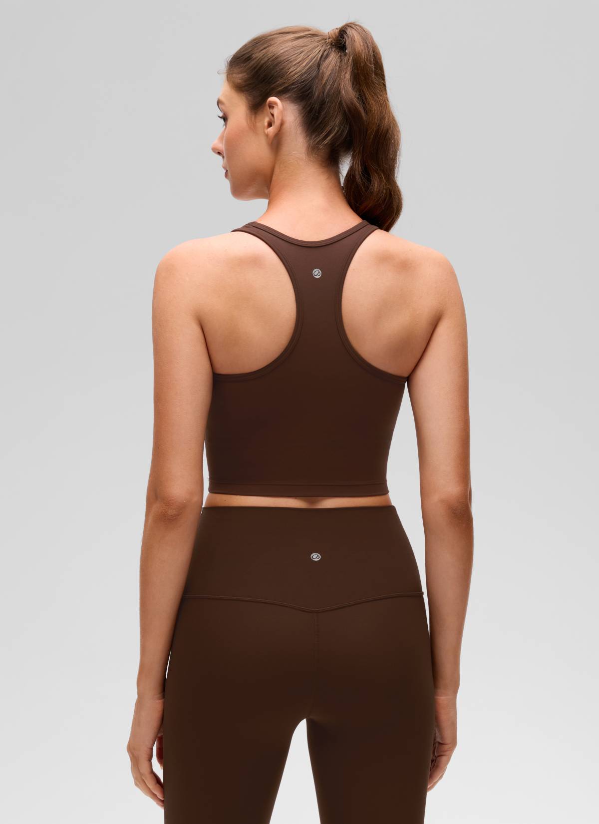 CRZ YOGA Sujetador con Escote Redondo y Espalda en Y para Mujer Marrón Lava