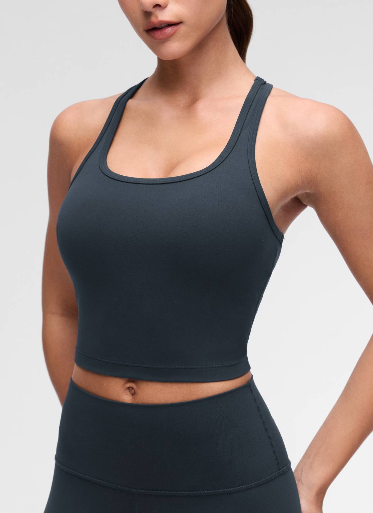 CRZ YOGA Sujetador con Escote Redondo y Espalda en Y para Mujer True Navy