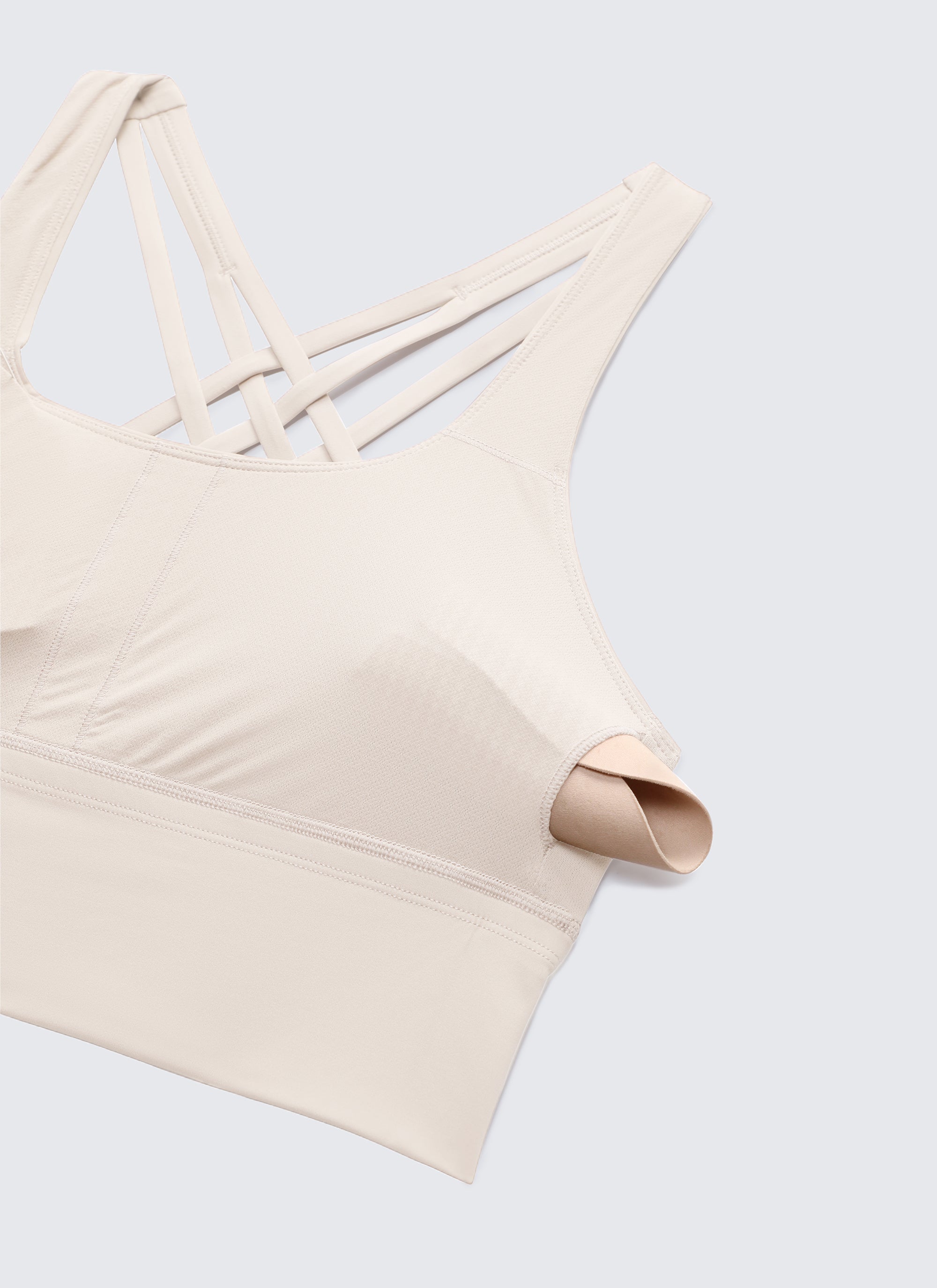 CRZ YOGA Nakedfeel Sujetador Largo con Tirantes para Mujer Bronceado Mojave