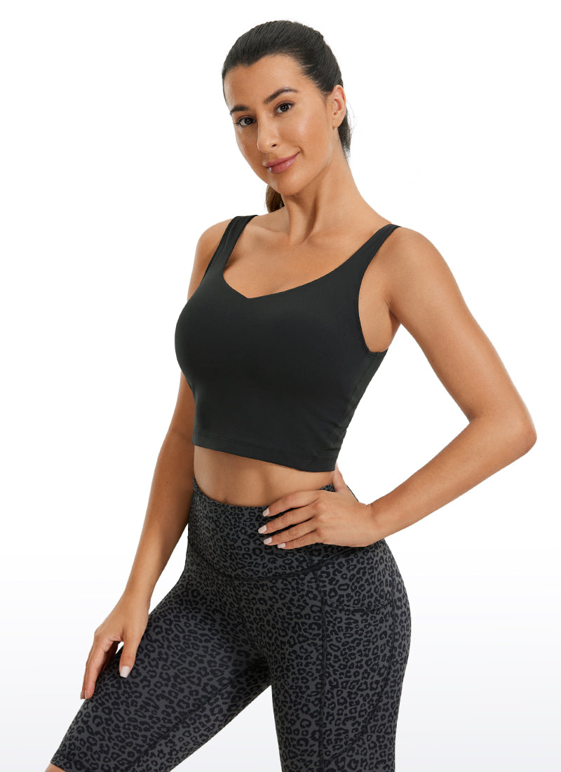 Sujetador de yoga Butterluxe de CRZ YOGA con espalda en U para mujer Negro