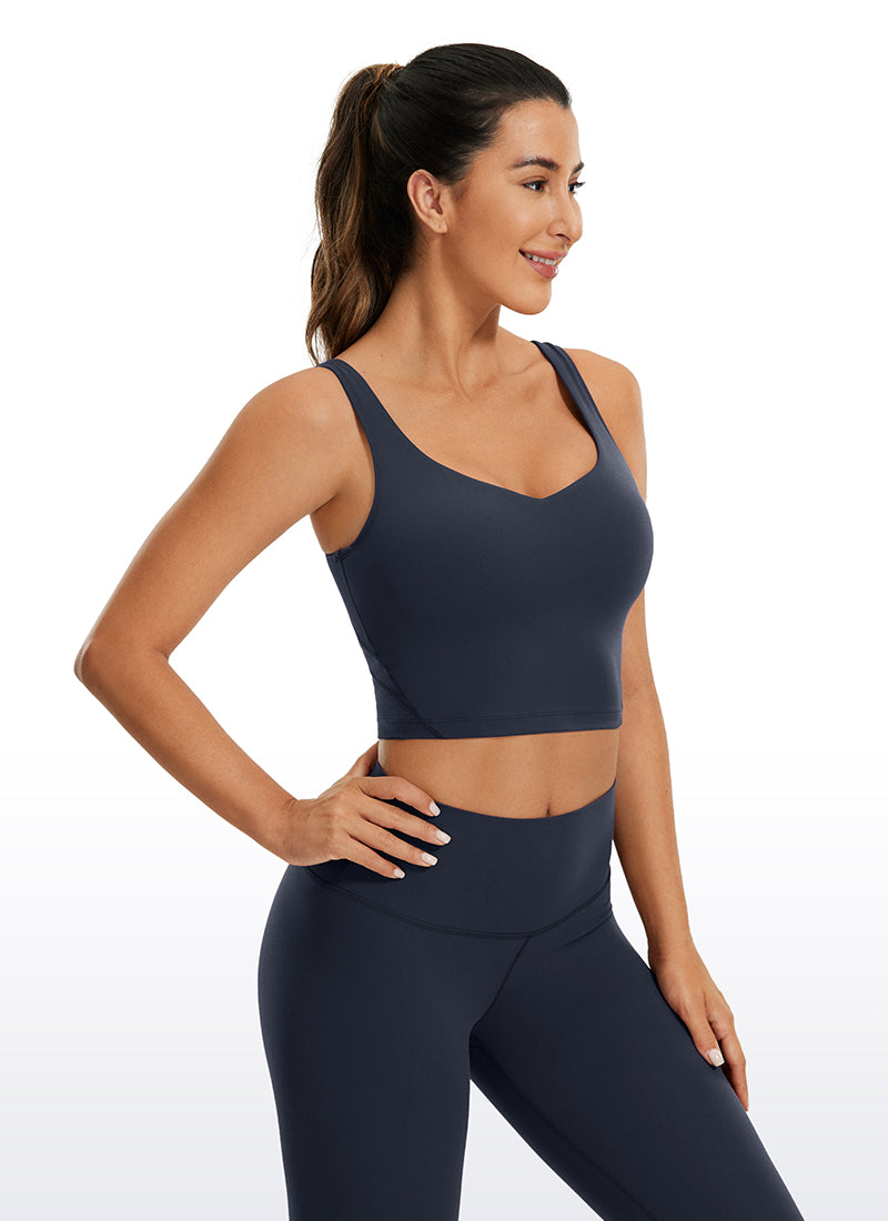 Sujetador de yoga Butterluxe de CRZ YOGA con espalda en U para mujer Azul twilight