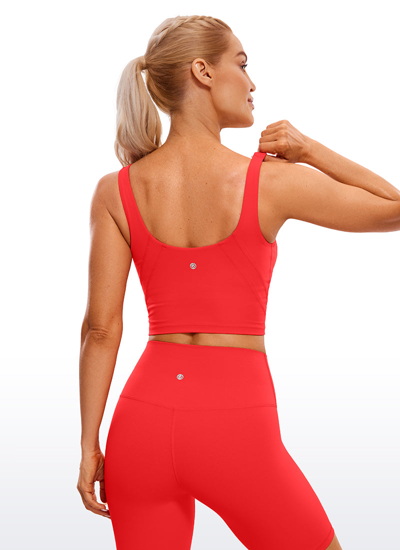 Sujetador de yoga Butterluxe de CRZ YOGA con espalda en U para mujer Rojo Profundo
