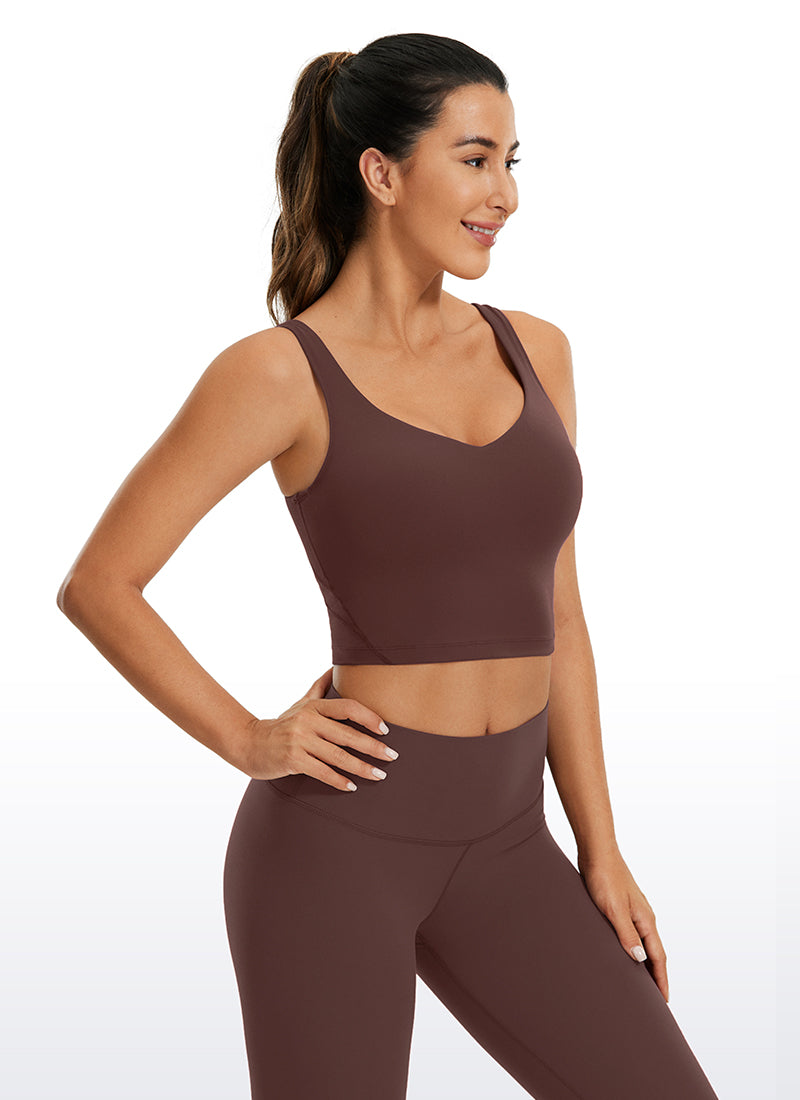Sujetador de yoga Butterluxe de CRZ YOGA con espalda en U para mujer Gris pardo