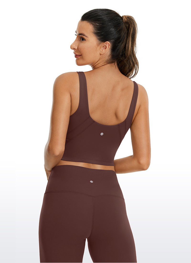 Sujetador de yoga Butterluxe de CRZ YOGA con espalda en U para mujer Gris pardo