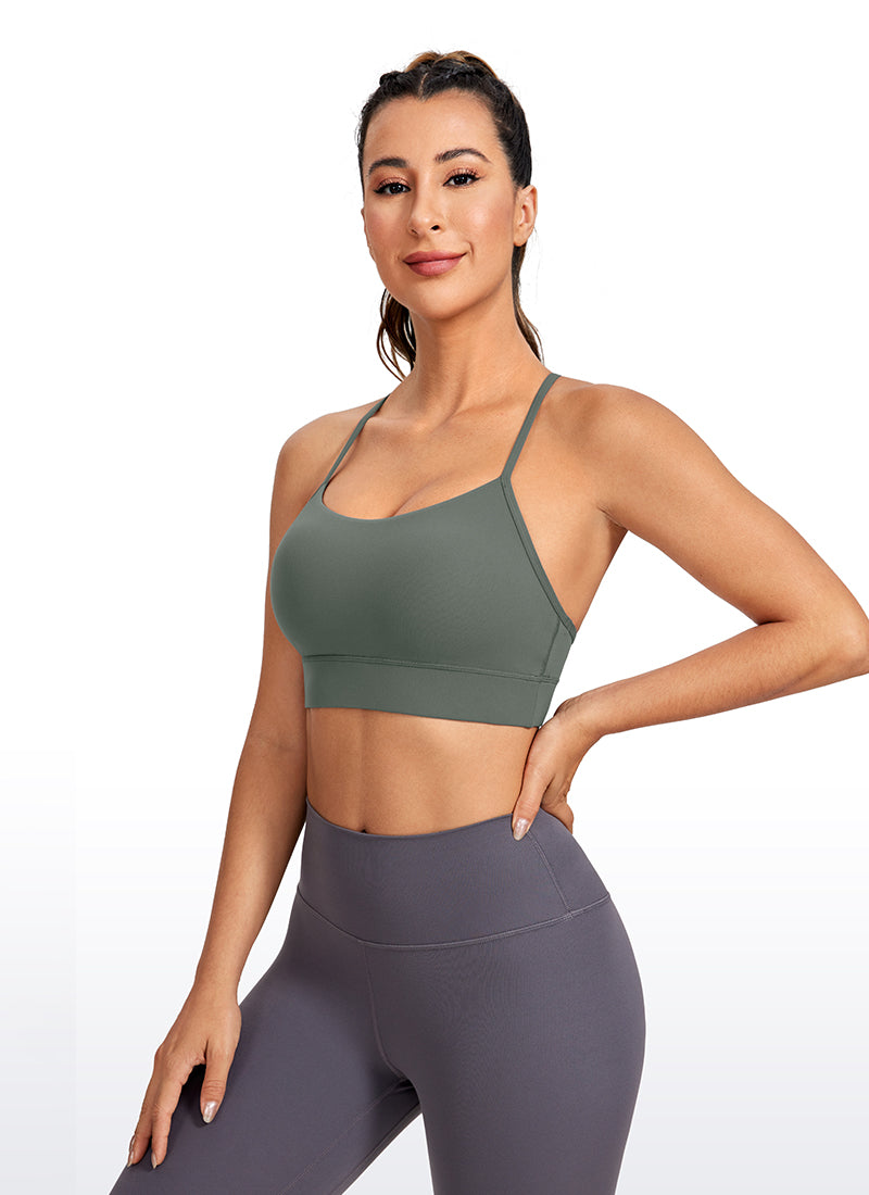 CRZ YOGA  Butterluxe Sujetador Deportivo con Espalda en Y para Mujer Salvia gris
