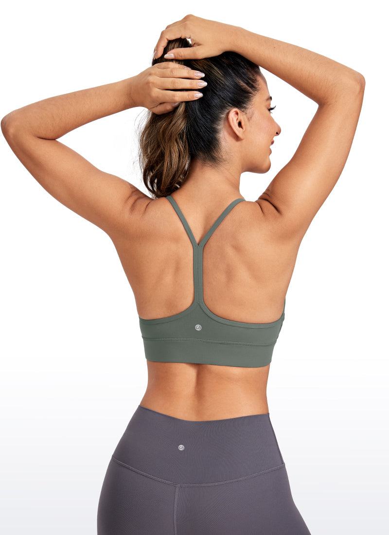 CRZ YOGA  Butterluxe Sujetador Deportivo con Espalda en Y para Mujer Salvia gris