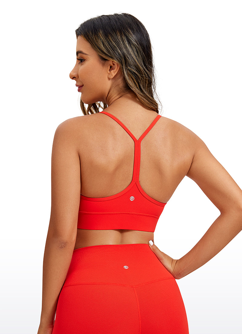 CRZ YOGA  Butterluxe Sujetador Deportivo con Espalda en Y para Mujer Rojo oscuro