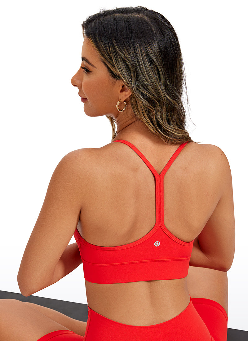 CRZ YOGA  Butterluxe Sujetador Deportivo con Espalda en Y para Mujer Rojo oscuro