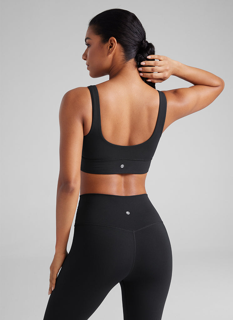 CRZ YOGA  Butterluxe Sujetador Deportivo Espalda en U Negro