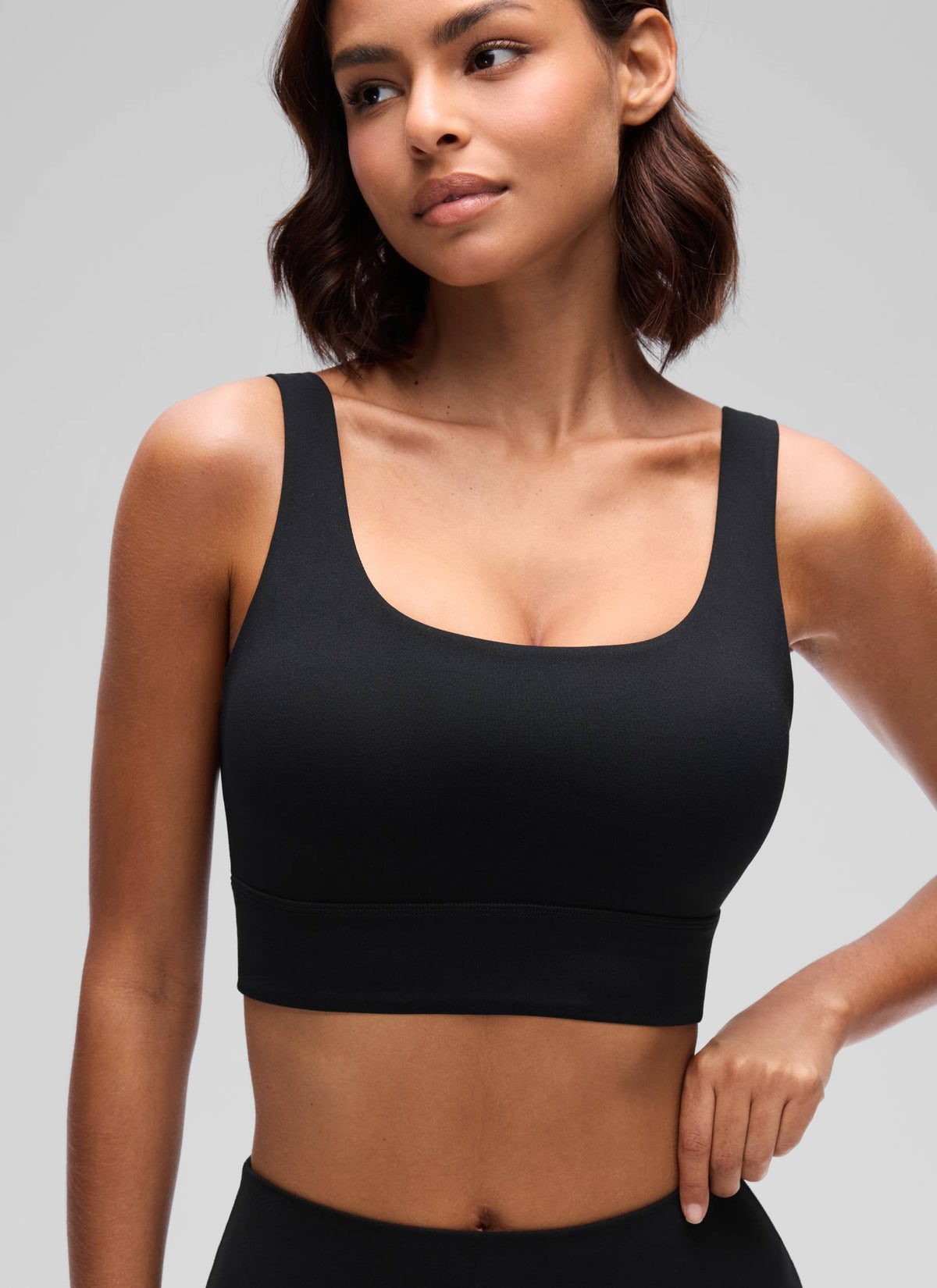 CRZ YOGA  Butterluxe Sujetador Deportivo Espalda en U Negro @model_info:Tati