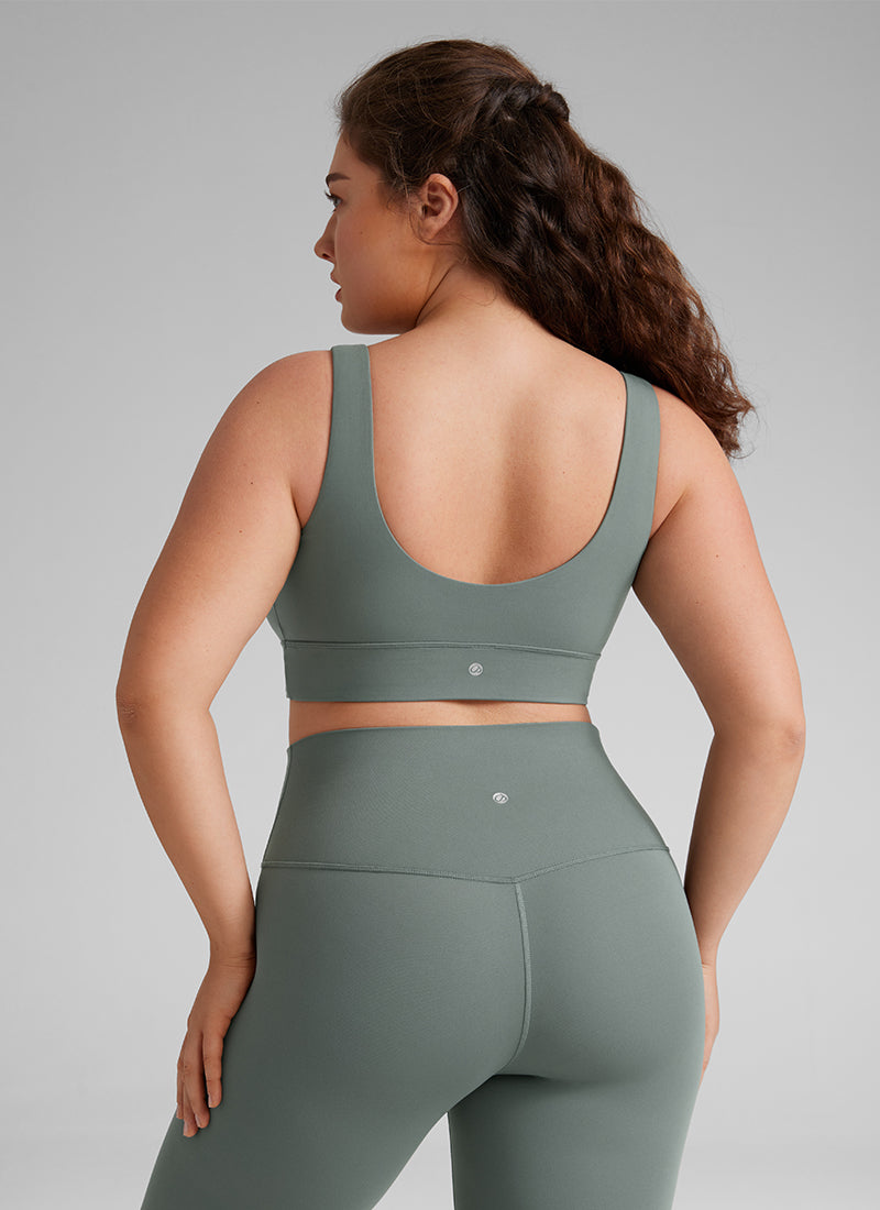 CRZ YOGA  Butterluxe Sujetador Deportivo Espalda en U Salvia gris