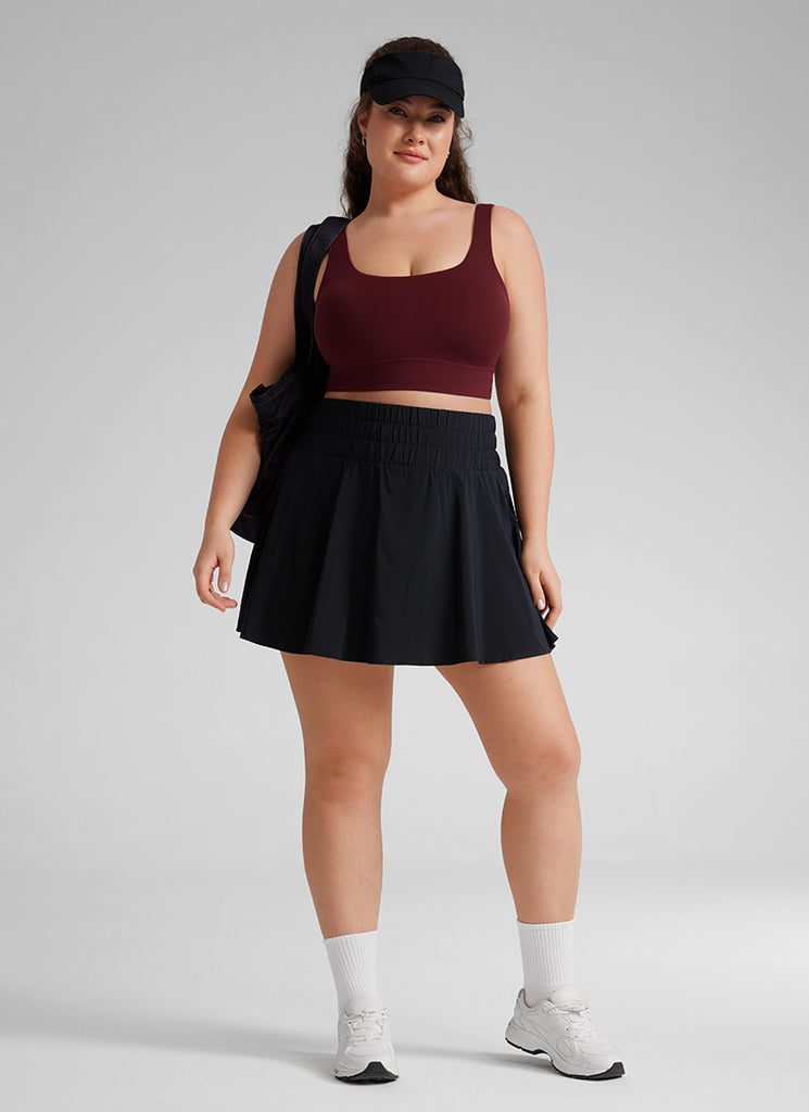 CRZ YOGA  Butterluxe Sujetador Deportivo Espalda en U Merlot Rojo