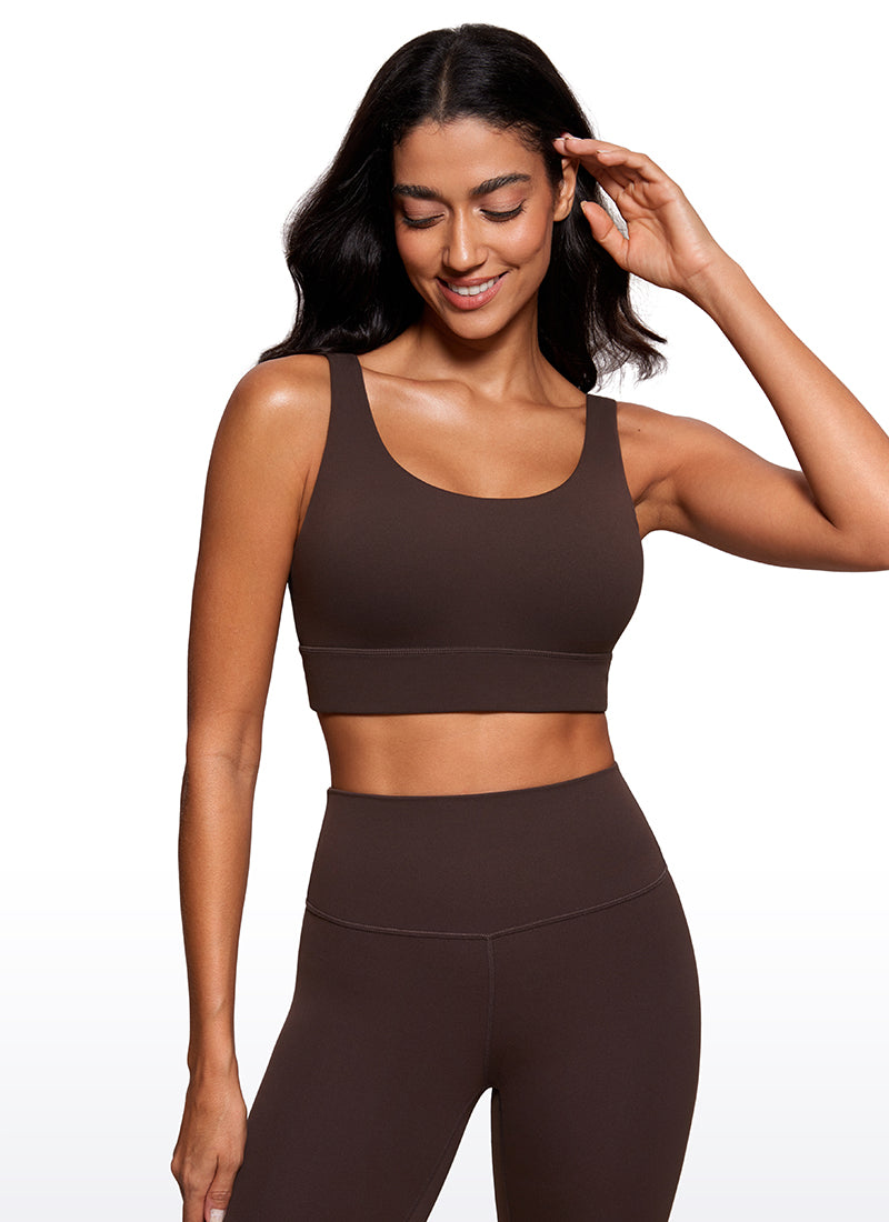 CRZ YOGA  Butterluxe Sujetador Deportivo Espalda en U Marrón Fudge Caliente