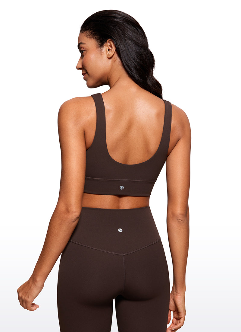 CRZ YOGA  Butterluxe Sujetador Deportivo Espalda en U Marrón Fudge Caliente