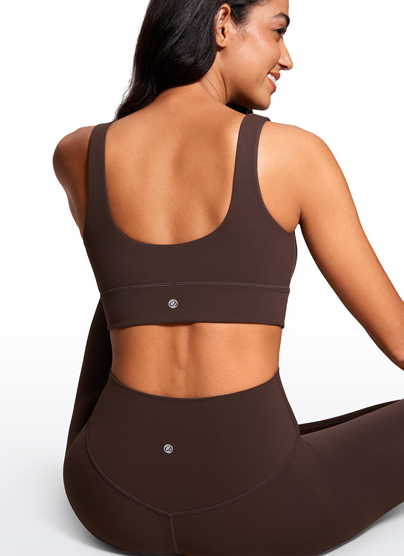 CRZ YOGA  Butterluxe Sujetador Deportivo Espalda en U Marrón Fudge Caliente