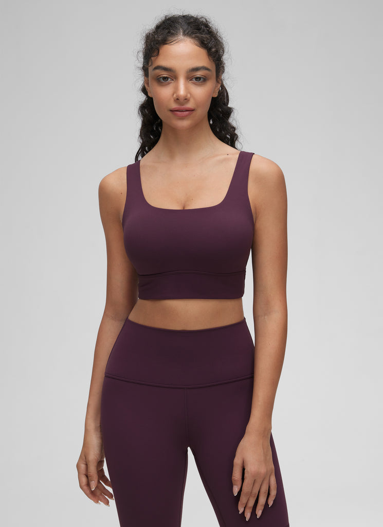 CRZ YOGA  Butterluxe Sujetador Deportivo Espalda en U Deep Purple