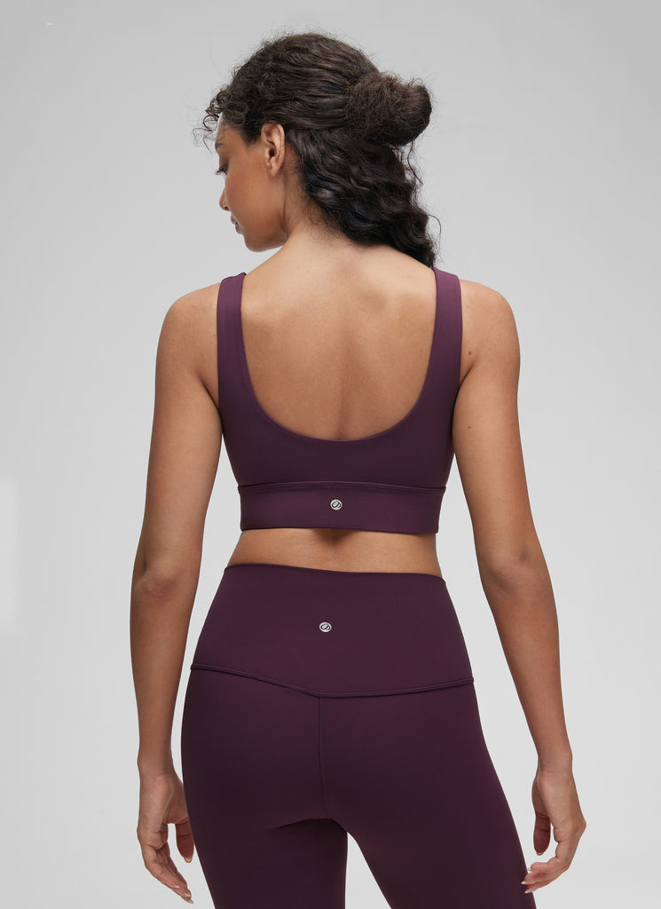 CRZ YOGA  Butterluxe Sujetador Deportivo Espalda en U Deep Purple